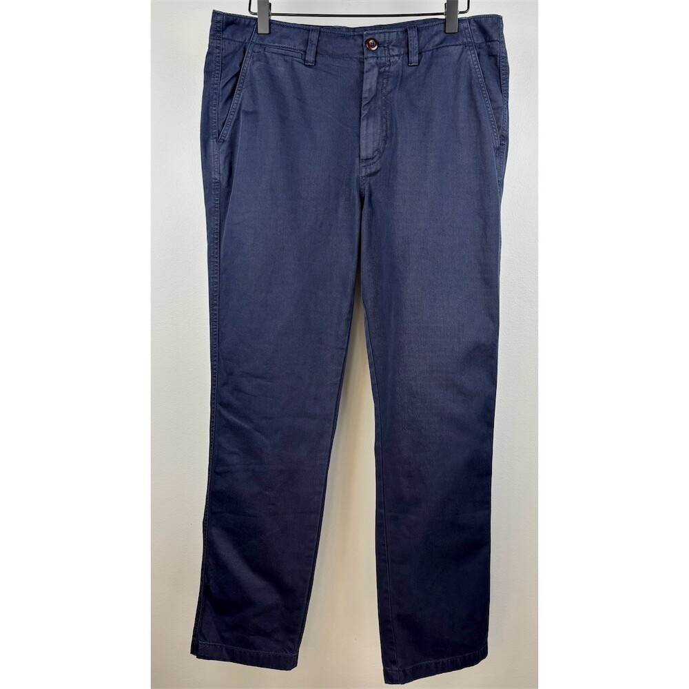 Outerknown Nomad Chino Pants Men’s Navy Blue Straight Leg Flat Front